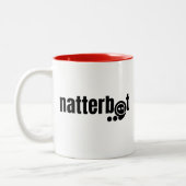 Amusante menselijke interface Natterbot Tweekleurige Koffiemok (Links)