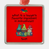 Amusante Mincemeat Advocaat Joke Metalen Ornament (Voorkant)