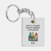 Amusante Mincemeat Advocaat Joke Sleutelhanger (Voorkant Links)