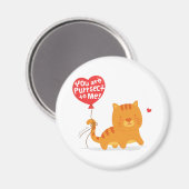 Amusante Pun Love Humor Leuke Kitty Cat Cartoon Magneet (Voorkant / Achterkant)