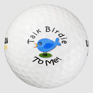 Amusante Schattigee Blauwe Vogel "Praat met Birdie Golfballen
