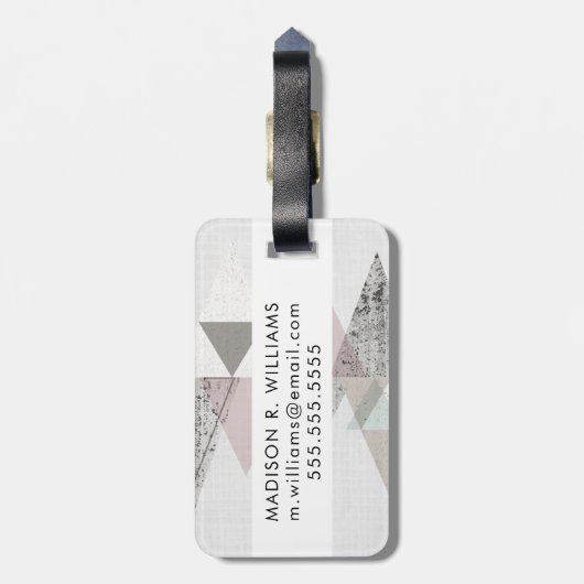 Amuse II | Geometrische moderne Bagagelabel (Achterkant verticaal)