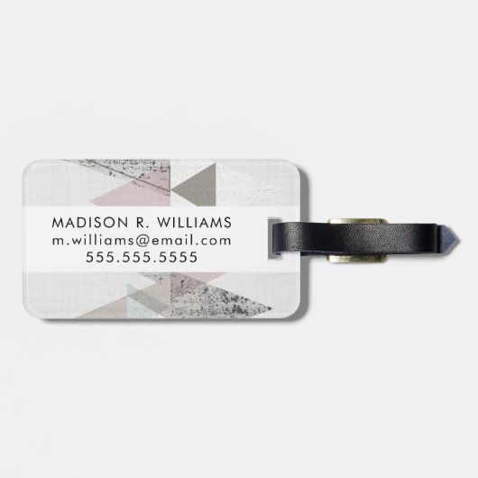 Amuse II | Geometrische moderne Bagagelabel (Achterkant horizontaal)