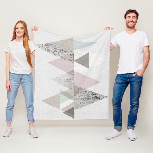 Amuse II | Geometrische moderne Fleece Deken (In situ)