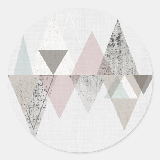 Amuse II | Geometrische moderne Ronde Sticker (Voorkant)