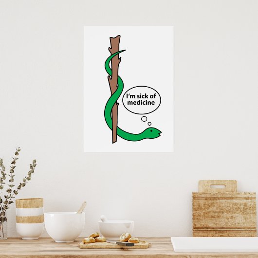 Amuselijk personeel van Asclepius Poster (Keuken)