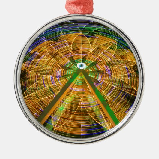 Amusement Ferris Wheel Metalen Ornament (Voorkant)