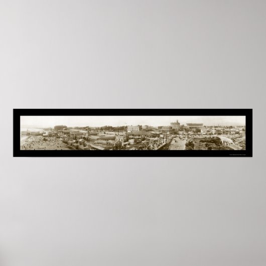 Amusement Long Beach Foto 1908 Poster (Voorkant)