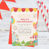 Amusement Park Birthday Party Kaart