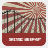 Amusement Park Birthday Party Stickers (Voorkant)