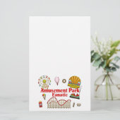 Amusement Park Fantasiatisch Briefpapier (Staand voorkant)