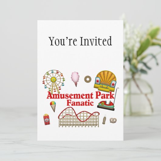 Amusement Park Fantasiatisch Kaart (Staand voorkant)