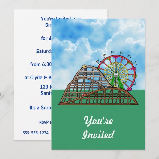 Amusement Park Kaart (Voorkant / Achterkant)