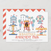 Amusement Park Kind is jarig Kaart (Voorkant / Achterkant)