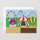 Amusement Park or Theme Park Briefkaart (Voorkant / Achterkant)