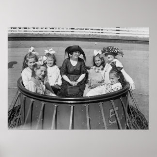 Amusement Park Ride, 1921 Poster