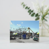 Amusement Park Roller Onderzetter Old Orchard Beac Briefkaart (Staand voorkant)