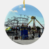 Amusement Park Roller Onderzetter Old Orchard Beac Keramisch Ornament (Achterkant)