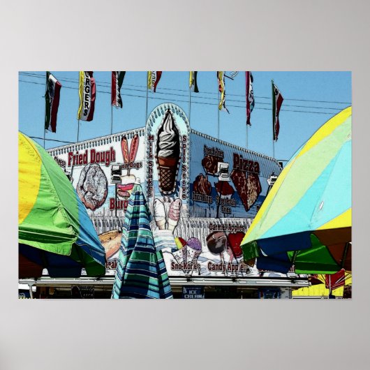 Amusement Park Snack Stand Old Orchard Beach Maine Poster (Voorkant)