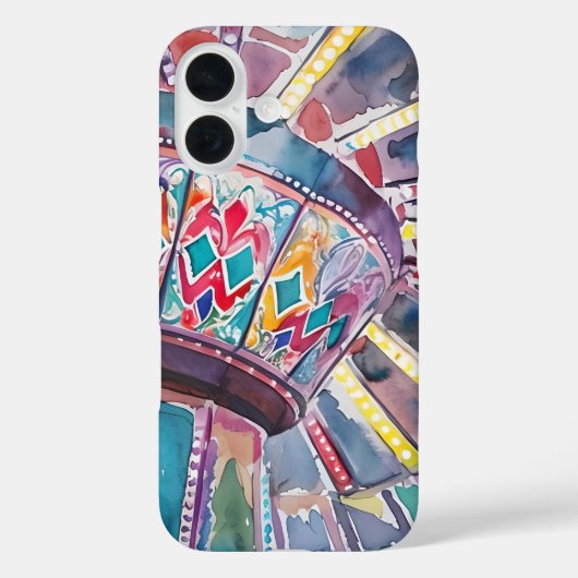 Amusement Park Swings Abstract Iphone Case (Achterkant)