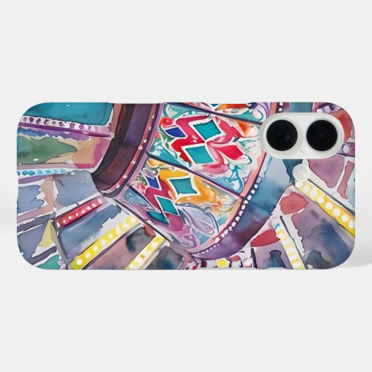 Amusement Park Swings Abstract Iphone Case (Achterkant (horizontaal))