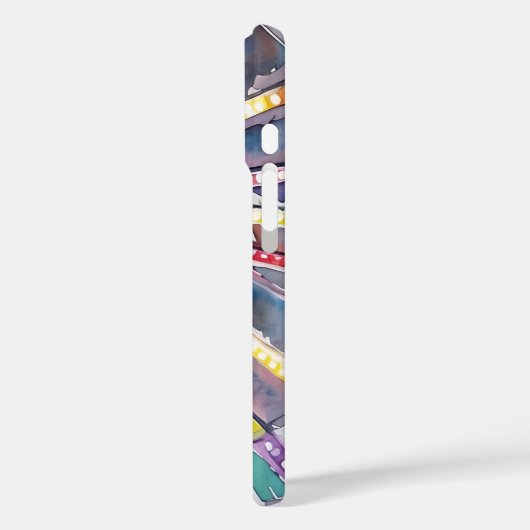 Amusement Park Swings Abstract Iphone Case (Achterkant / Links)