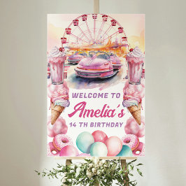 Amusement Park Verjaardag Welkomstbord Poster