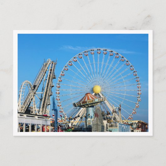 Amusement Park, Wildwood NJ, Vintage Briefkaart (Voorkant)