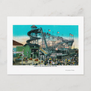 Amusement Rides at the Pike, Long Beach Briefkaart