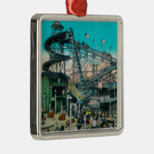 Amusement Rides at the Pike, Long Beach Metalen Ornament (Rechts)