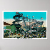 Amusement Rides at the Pike, Long Beach Poster (Voorkant)