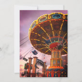 Amusement Theme Park Birthday Party Invitation Kaart (Voorkant)