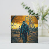 Amusementpark Feestdagenkaart (Staand voorkant)