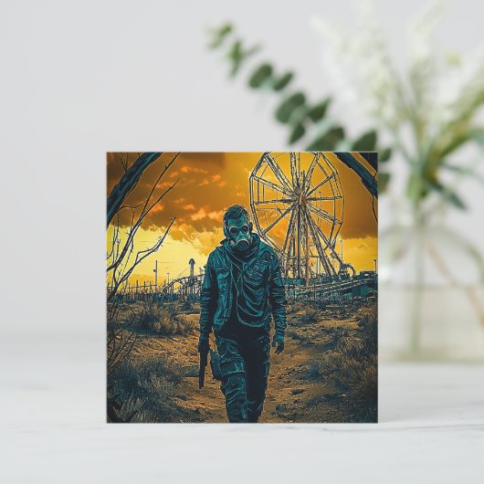 Amusementpark Feestdagenkaart (Staand voorkant)