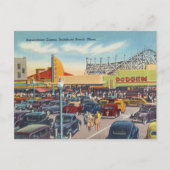 Amusementscentrum, strand van Salisbury, Massachus Briefkaart (Voorkant)