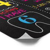 Amusementspark Carrousel Carnival Birthday board Poster (Hoek)