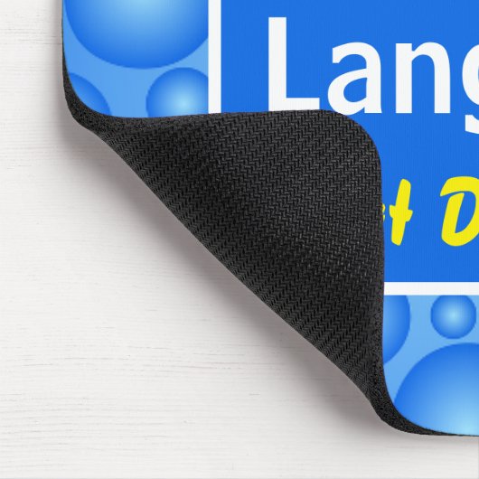 Amuserende naamplaat van het Bubbeleffect Muismat (Hoek)