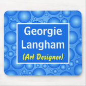 Amuserende naamplaat van het Bubbeleffect Muismat (Voorkant)