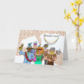Amusez-vous plezier Mardi Gras in het Frans Kaart (Gele Bloem)