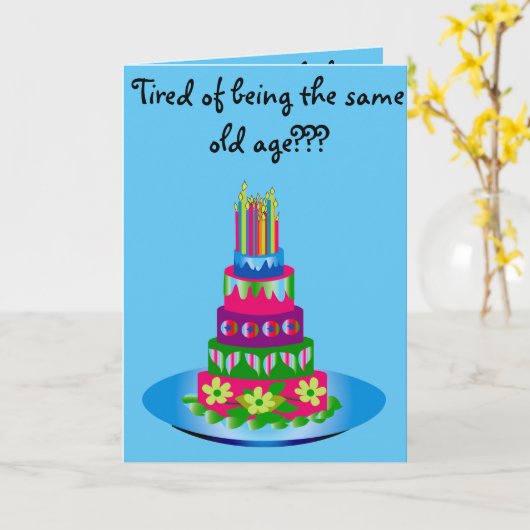 Amusing Birthday Card Kaart (Gele Bloem)