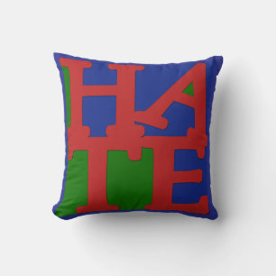 Amusing Pop Art Kussen "HATE"