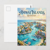 Amwaj-eilanden Bahrein Briefkaart (Voorkant / Achterkant)