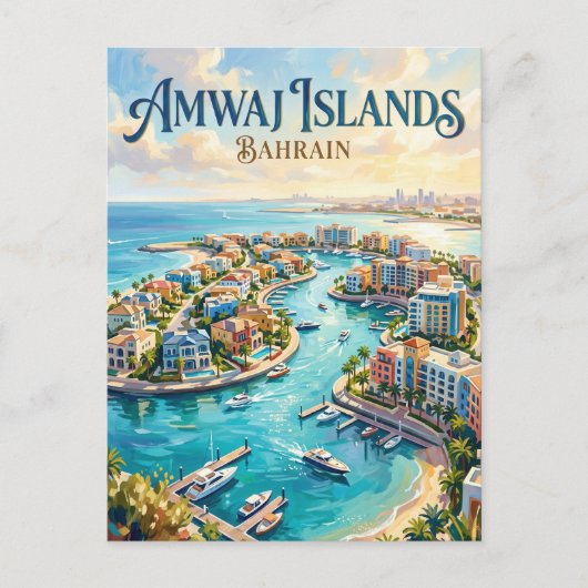 Amwaj-eilanden Bahrein Briefkaart (Voorkant)