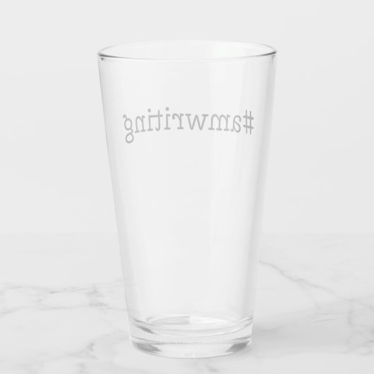 #amwriting glas (Achterkant)