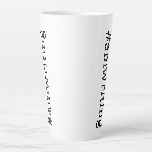 #amwriting latte mok (Voorkant)