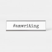 #amwriting naamplaat (Voorkant)