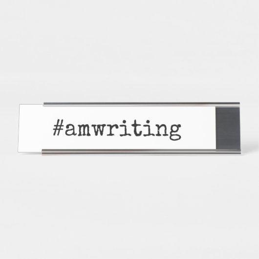 #amwriting naamplaat (Voorkant)