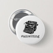 #amwriting ronde button 5,7 cm (Voorkant /achterkant)