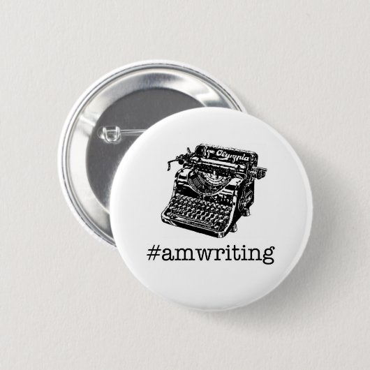 #amwriting ronde button 5,7 cm (Voorkant /achterkant)