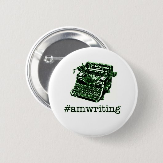 #amwriting ronde button 5,7 cm (Voorkant /achterkant)